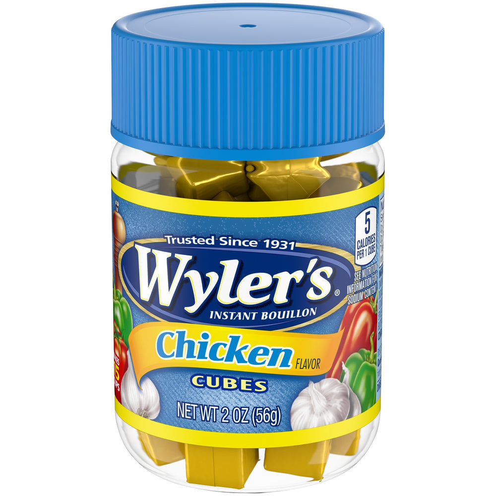 Wyler's jar next to spoon for size comparison and portable convenience