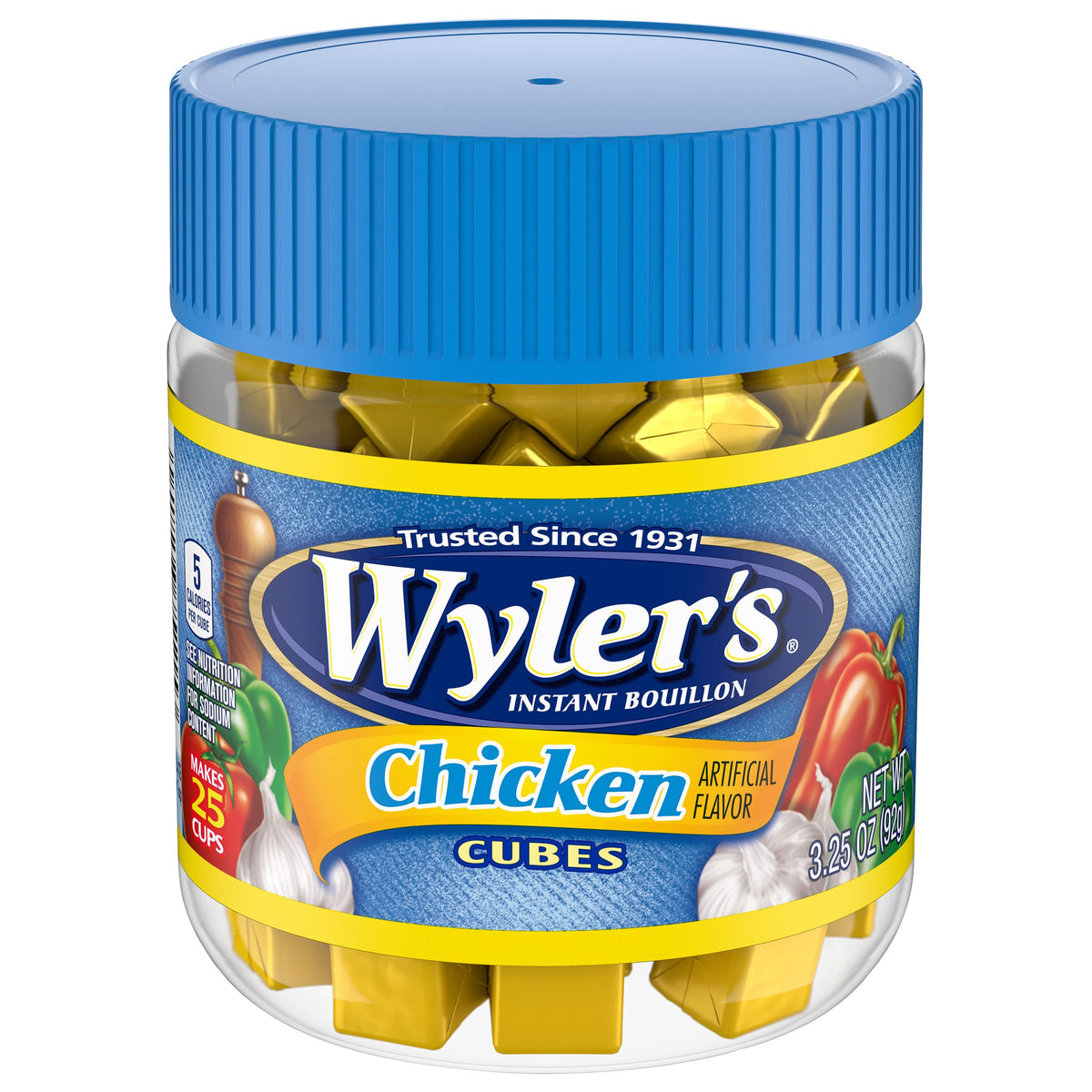 Wyler's front packaging showing eight 3.25 oz jars and quick-use benefit