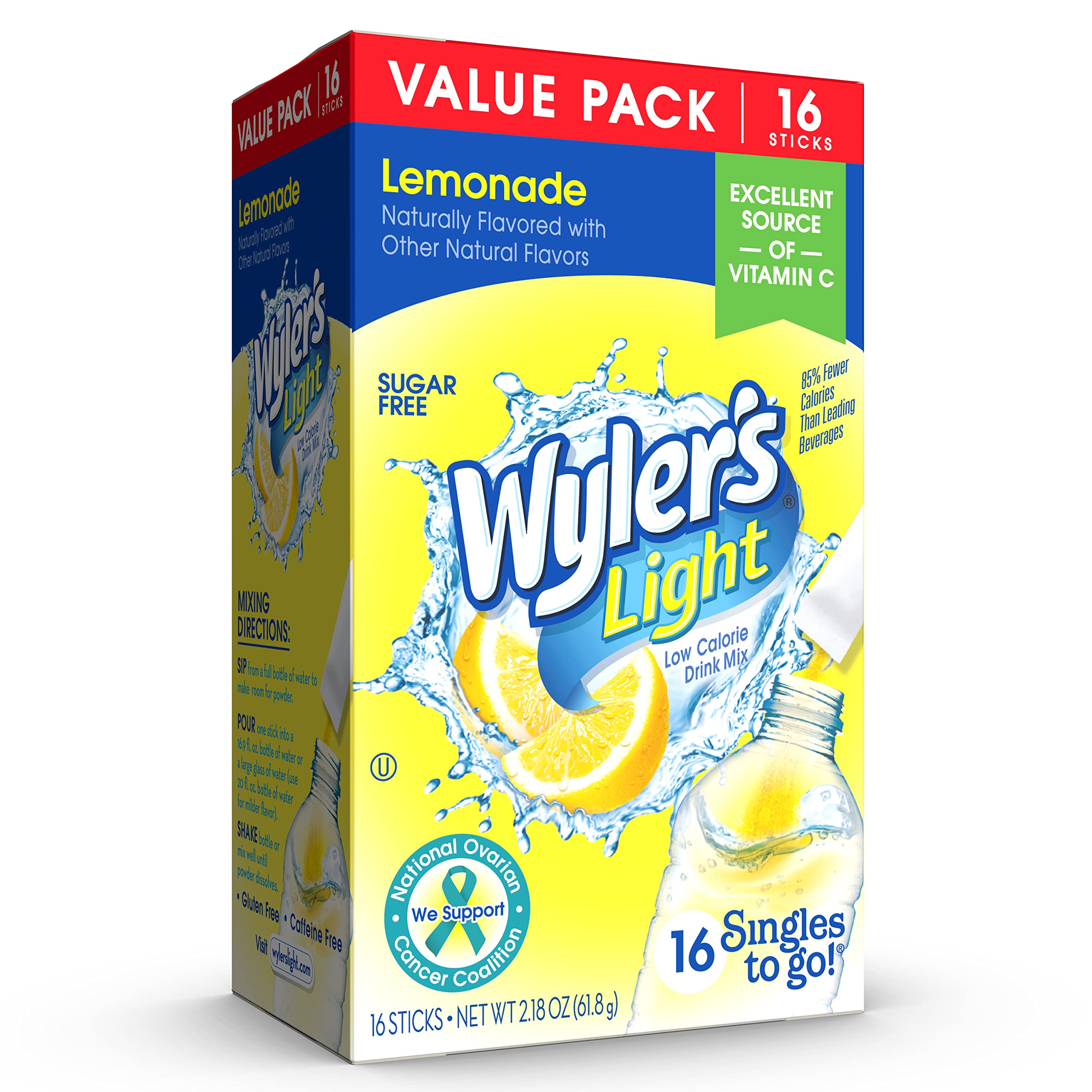 Wyler's Light single packet close-up highlighting easy-tear packet and portability benefit