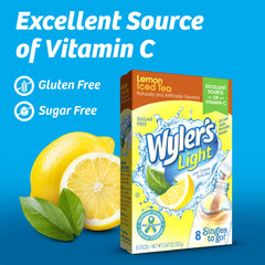 Wyler's Light powder on a spoon showing fine texture for quick dissolution