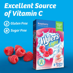 Wyler's Light single serving on table emphasizing low-calorie vitamin C boost