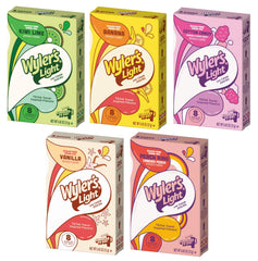 Wyler's Light variety pack front display showing five boxes and instant choice