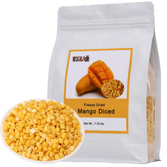 WZQLAOYS front packaging showing crisp mango pieces and no sugar benefit