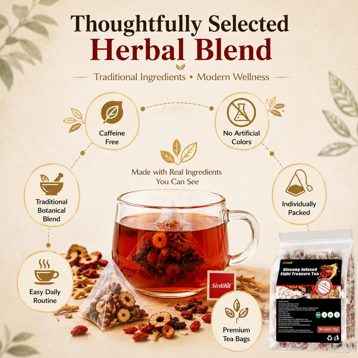 XICOFISS tea in a kitchen setting, lifestyle appeal and daily ritual benefit