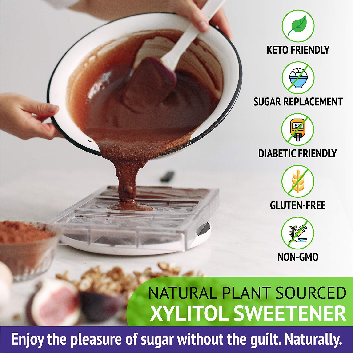 Xlear XyloSweet used in cookie dough illustrating even browning and bake-ready benefit