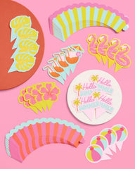 xo, Fetti cupcakes styled on dessert table highlighting instant tropical upgrade for parties