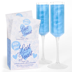 xo, Fetti front packaging showing four bridal blue cotton candy bombs and party-ready design