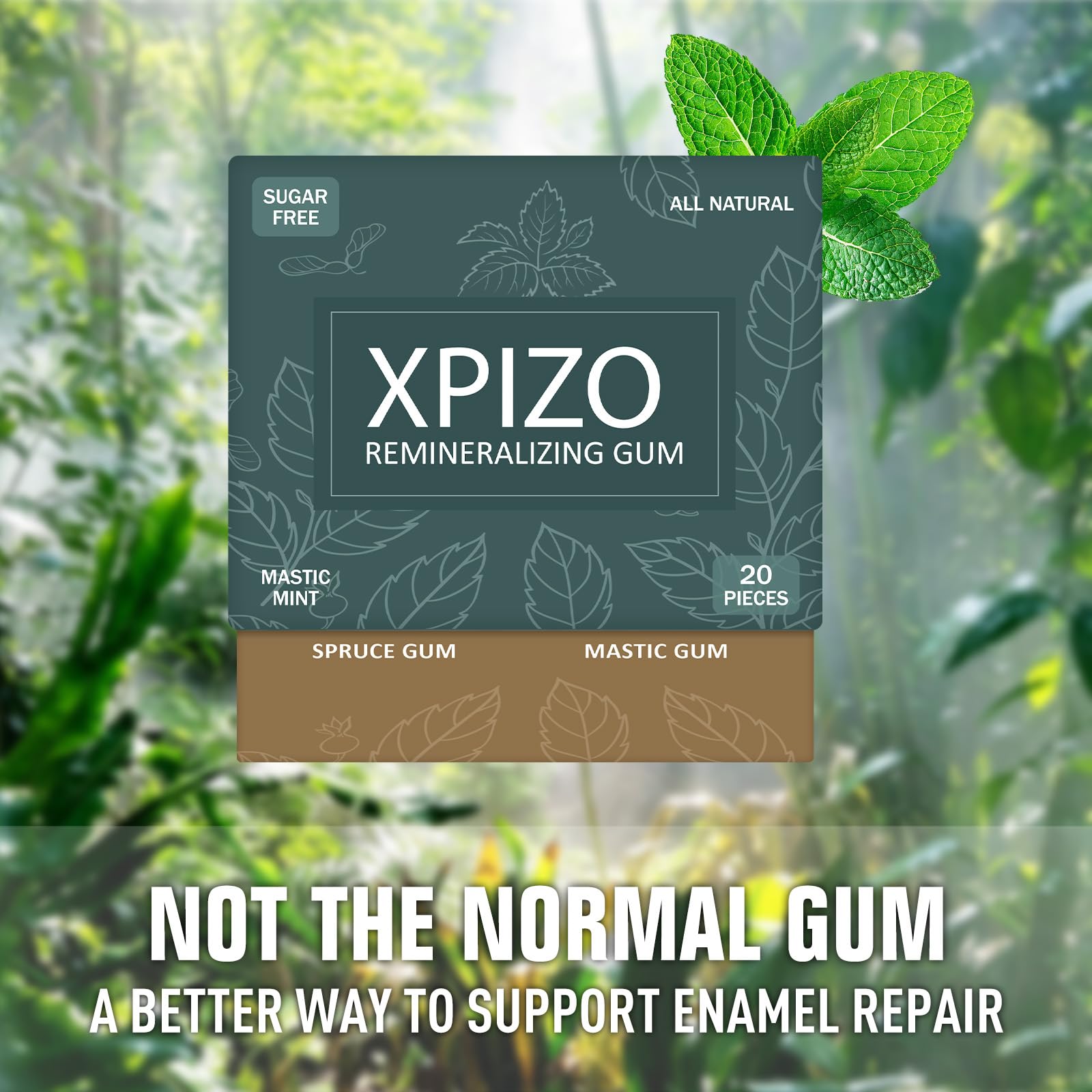 XPIZO spoon of nano-hydroxyapatite powder illustrating remineralizing ingredient