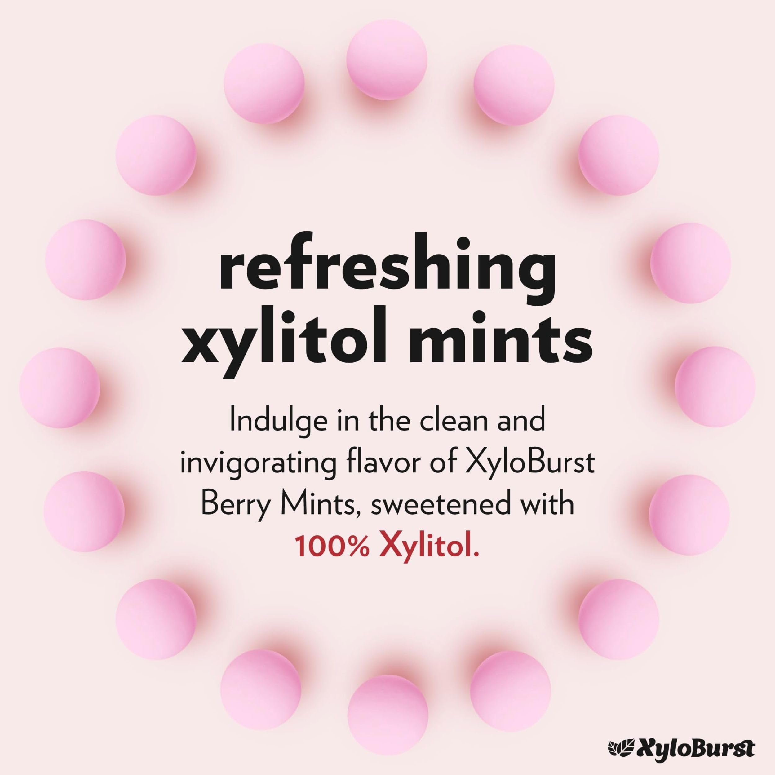 Close-up of Xyloburst mint texture highlighting smooth berry surface and color