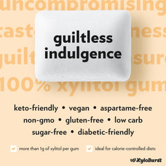 Xyloburst gum portion in hand showing on-the-go convenience and easy daily use
