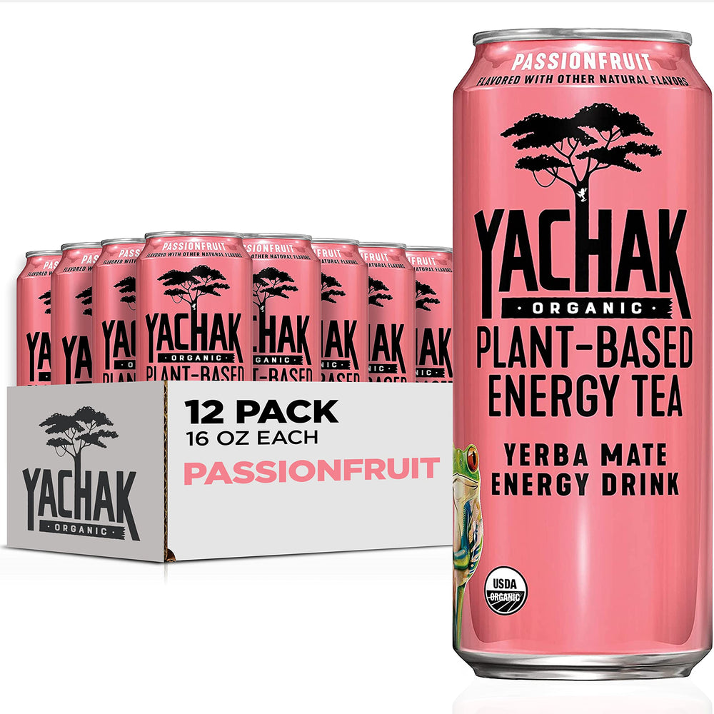 Yachak front can passionfruit showing branded label and bold flavor benefits