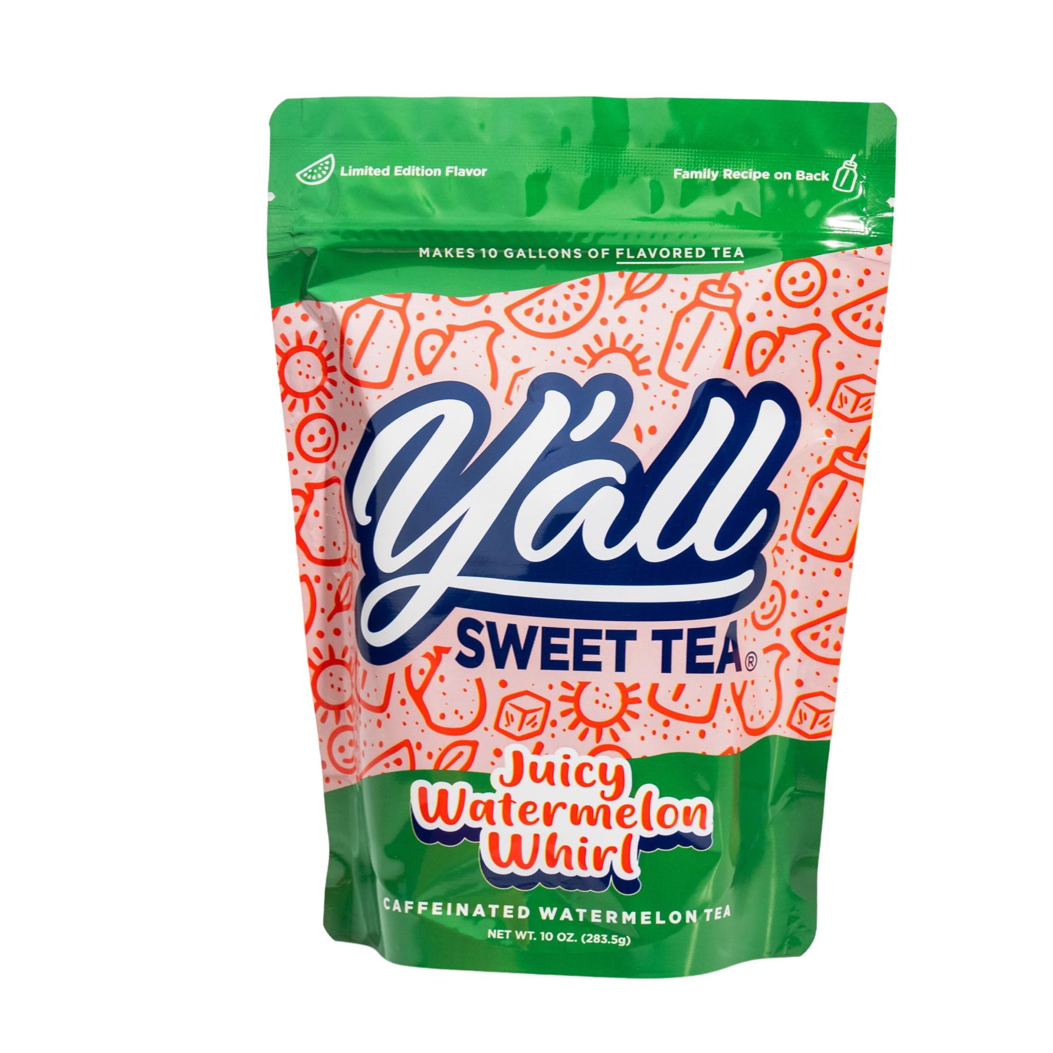 Y'all Sweet Tea close-up of one 1-gallon bag highlighting quick-brew convenience