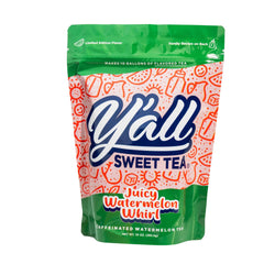 Y'all Sweet Tea close-up of one 1-gallon bag highlighting quick-brew convenience