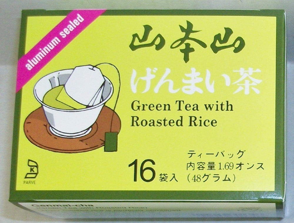 Yamamotoyama close-up tea bag and aluminum seal preserving aroma