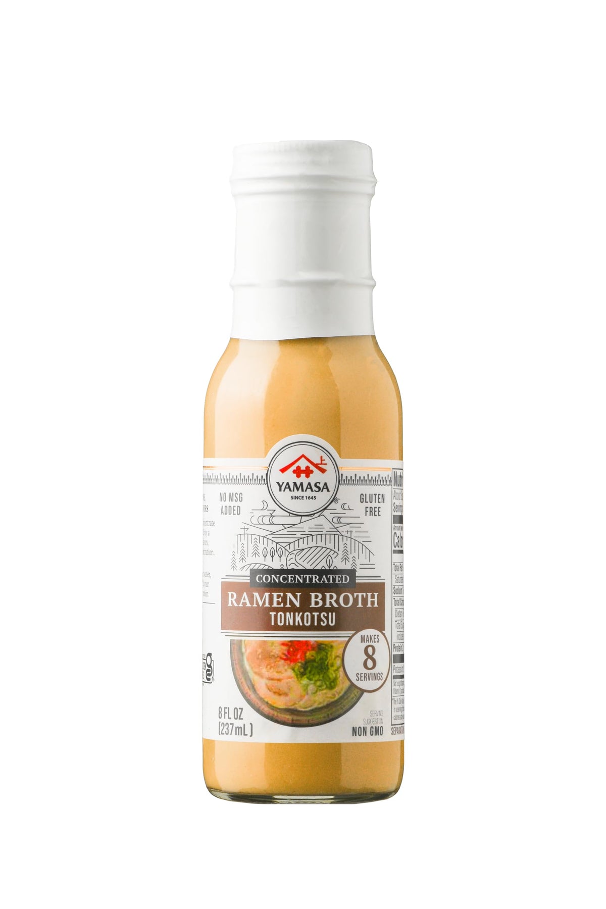 Yamasa bottle front label showing tonkotsu concentrate and serving benefit