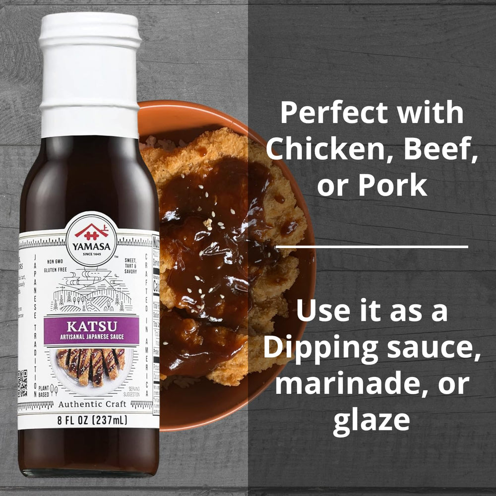 Yamasa bottle next to measuring cup showing compact 8 fl oz size