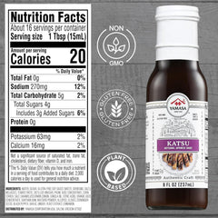 Yamasa label close-up highlighting artisanal ingredients and trust