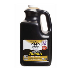 Yamasa tamari front packaging shows brand and rich umami flavor benefit
