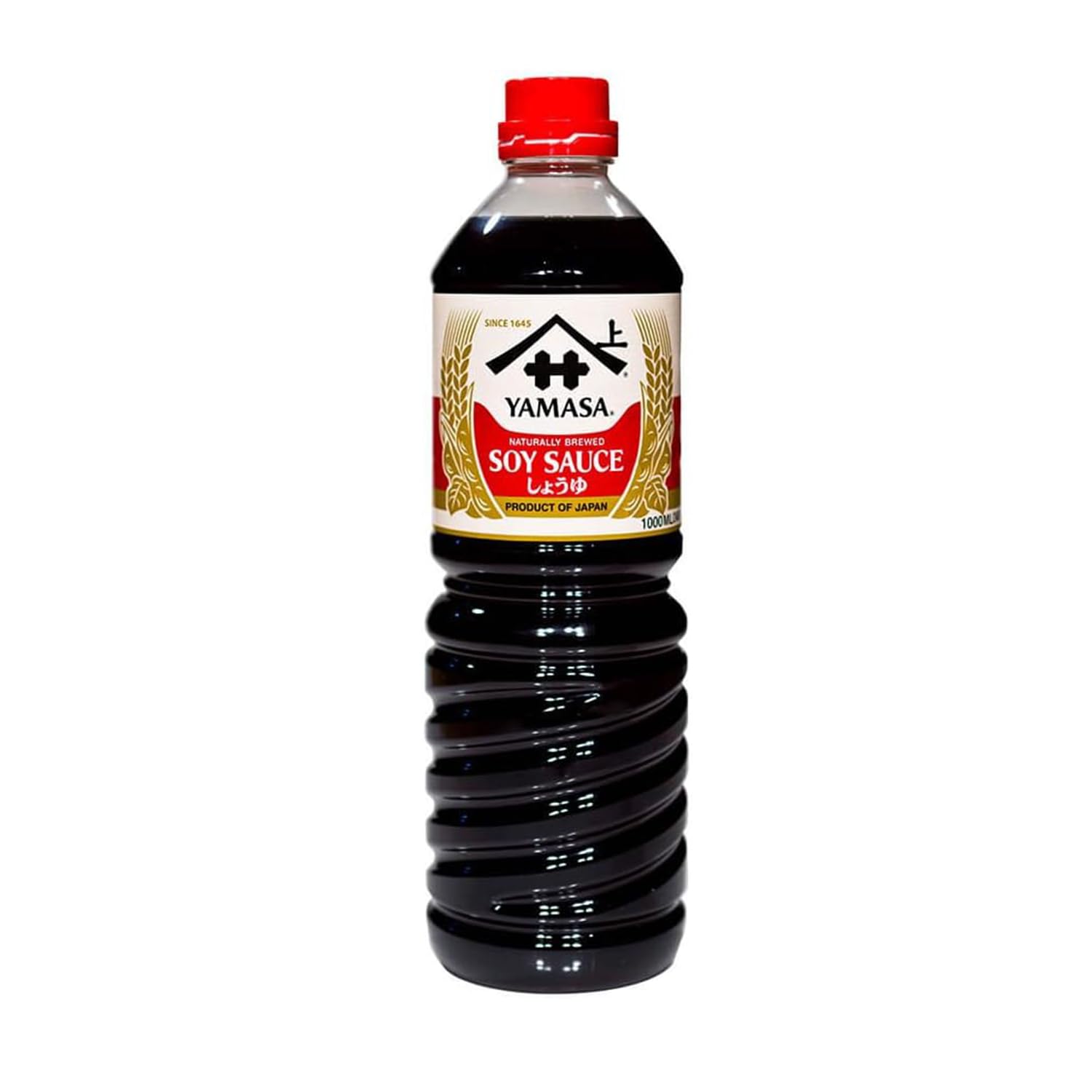 Yamasa front bottle view showing brand and spicy soy benefit for bold seasoning