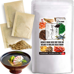 YAMASAN KYOTO UJI front packaging showing 30 dashi sachets and branding benefit convenience