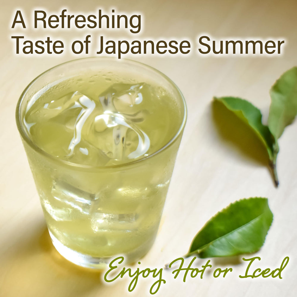 YAMASAN KYOTO UJI lifestyle scene of enjoying Genmaicha at a table