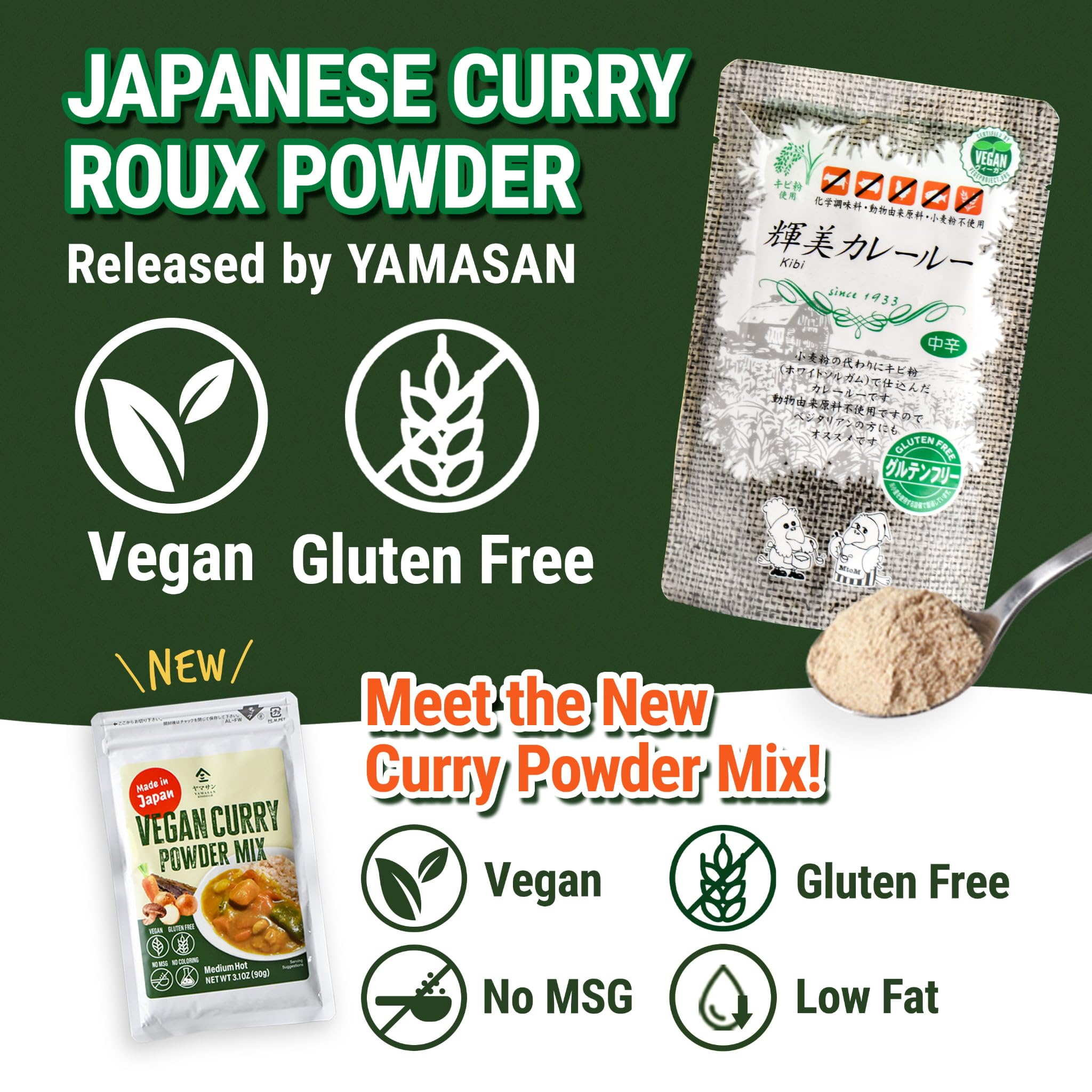 YAMASAN KYOTO UJI powder texture close-up showing smooth, natural thickener