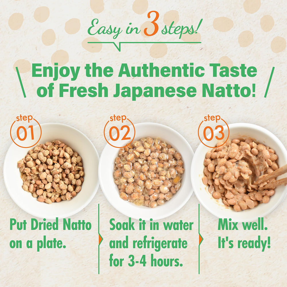YAMASAN KYOTO UJI natto served on steamed rice demonstrating easy meal enhancement