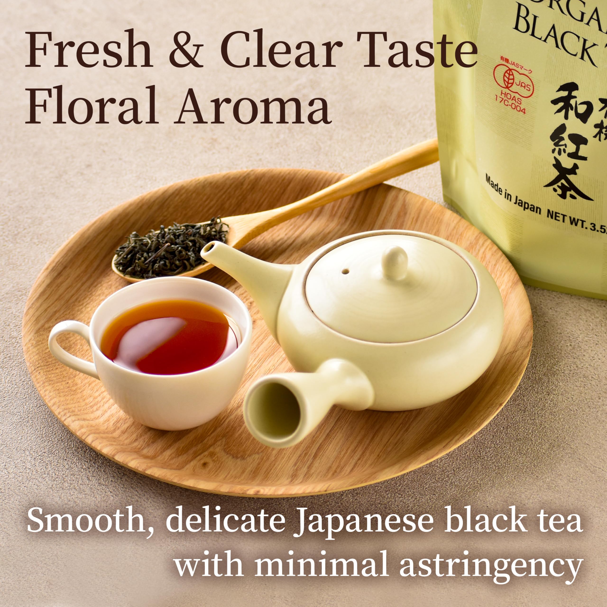 YAMASAN KYOTO UJI tea poured from teapot demonstrating smooth pour
