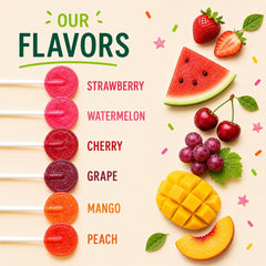 YAMEES assorted fruit flavors top view showing colorful variety for guests
