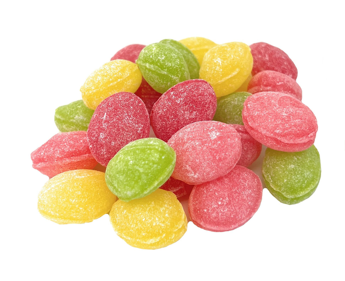 YANKEETRADERS front packaging showing 40 oz bulk bag and mixed fruit candies for sharing