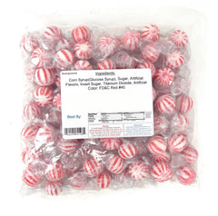 YANKEETRADERS close-up of peppermint striped candy texture highlighting natural peppermint oil flavor