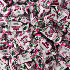 YANKEETRADERS front packaging showing 2 pound bulk bag, clear branding and grape chews visible