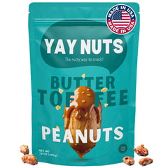 YAY NUTS front packaging showing 12 oz bag and product appeal