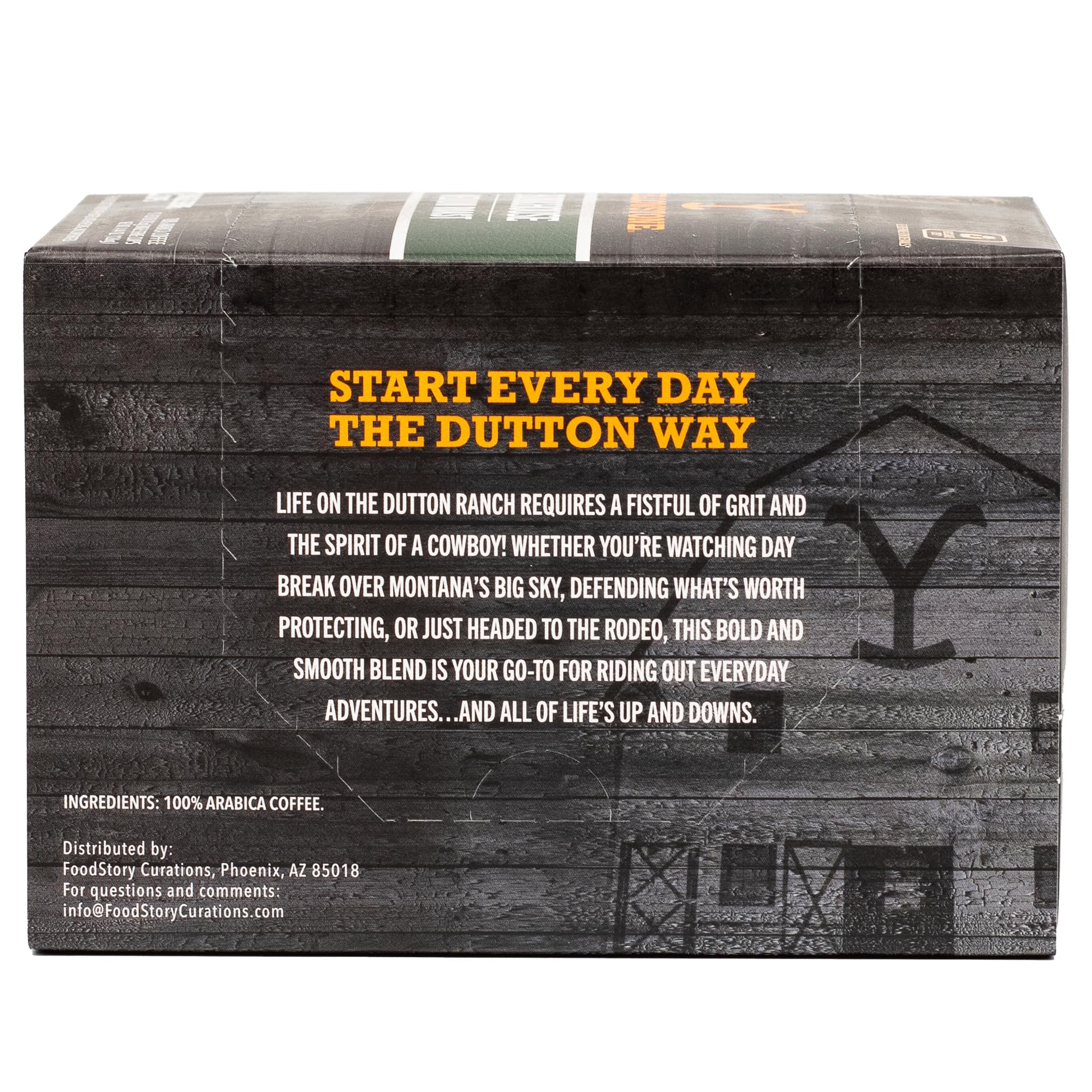 Y Yellowstone brewed coffee pouring from pod machine into mug, demonstrating quick convenience