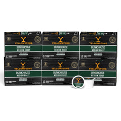 Y Yellowstone front packaging showing 72-count pods and recyclable claim for dependable storage