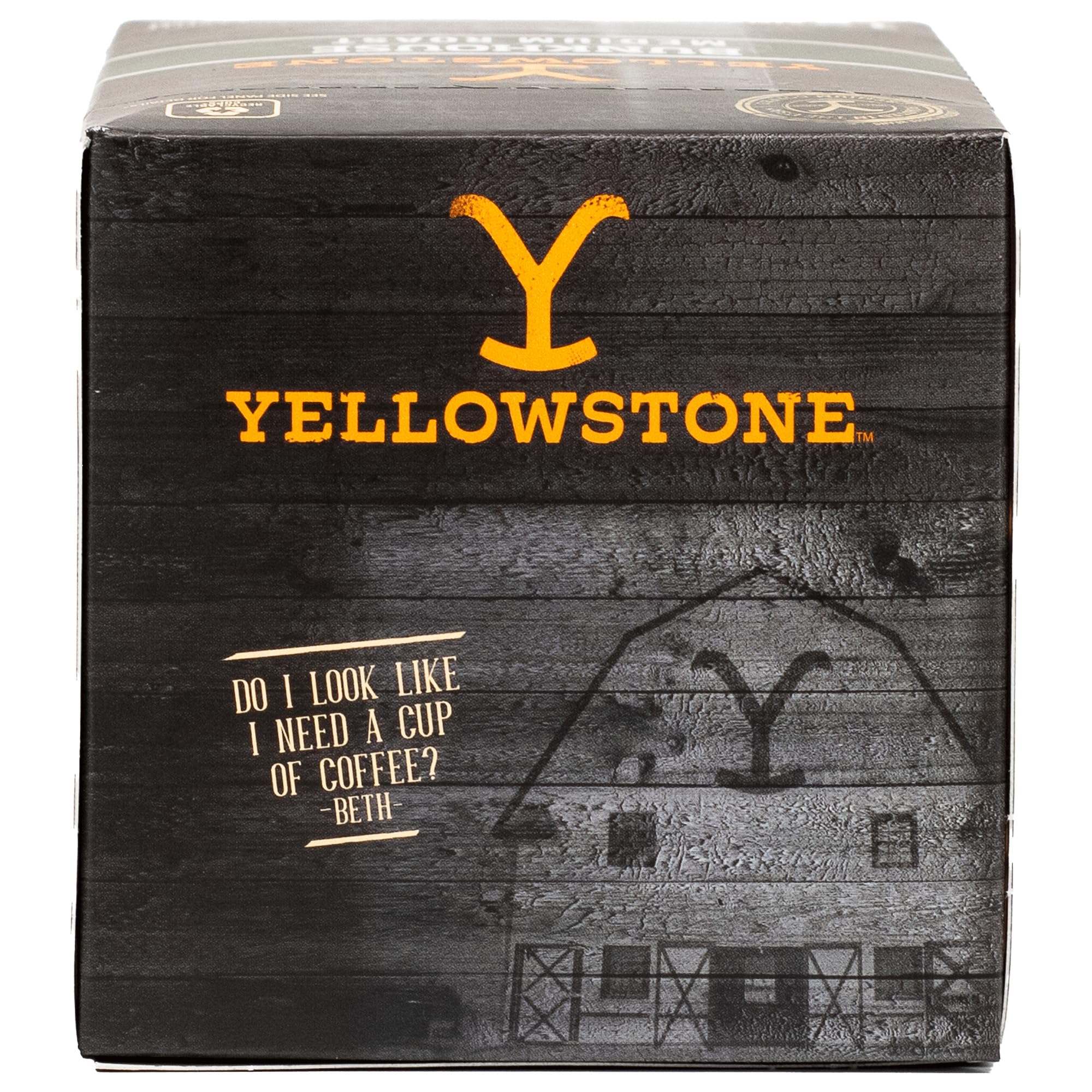 Y Yellowstone close-up of single-serve pod revealing pod material and easy-use benefit