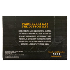 Yellowstone ground coffee texture showcasing 100% Arabica beans and rich aroma