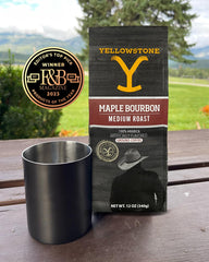 Y Yellowstone cup served on table lifestyle shot conveying comforting, approachable flavor
