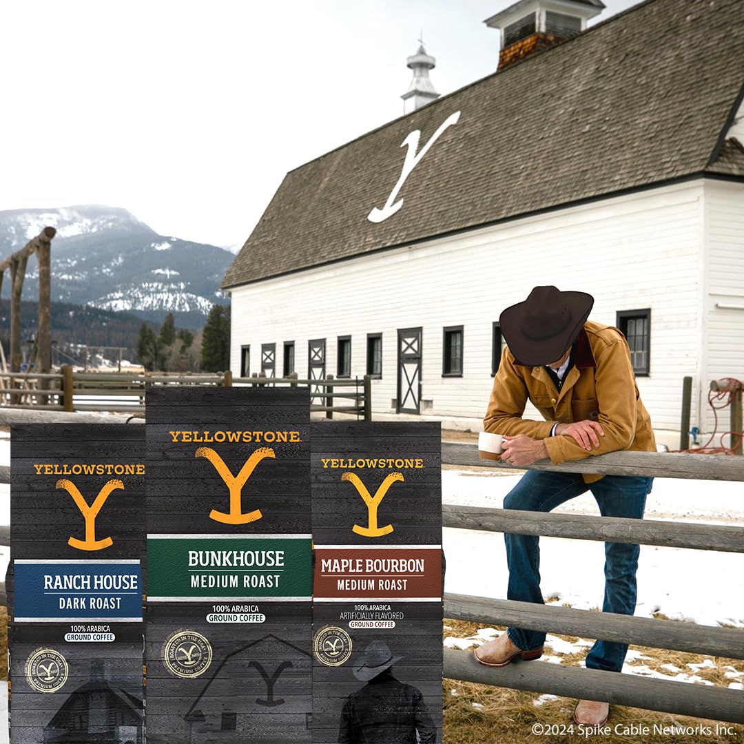 Y Yellowstone 12 oz bag next to common objects showing pantry-friendly size and freshness