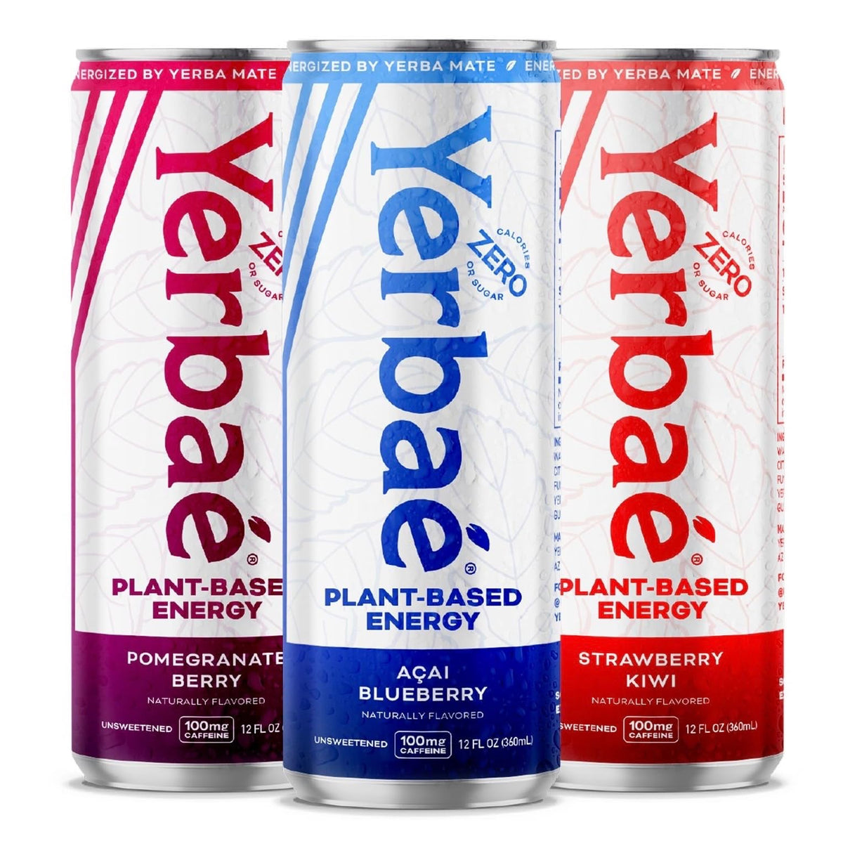 YERBAÉ tropical pack front packaging showing variety and zero-sugar benefit