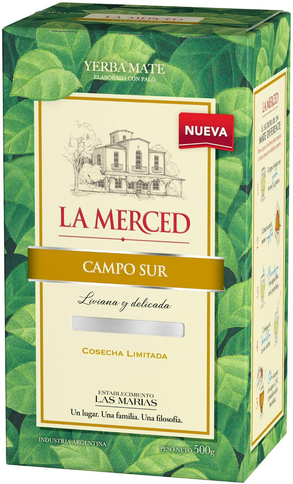 Yerbee La Merced front packaging showing two 500 g bags and clear labeling for value