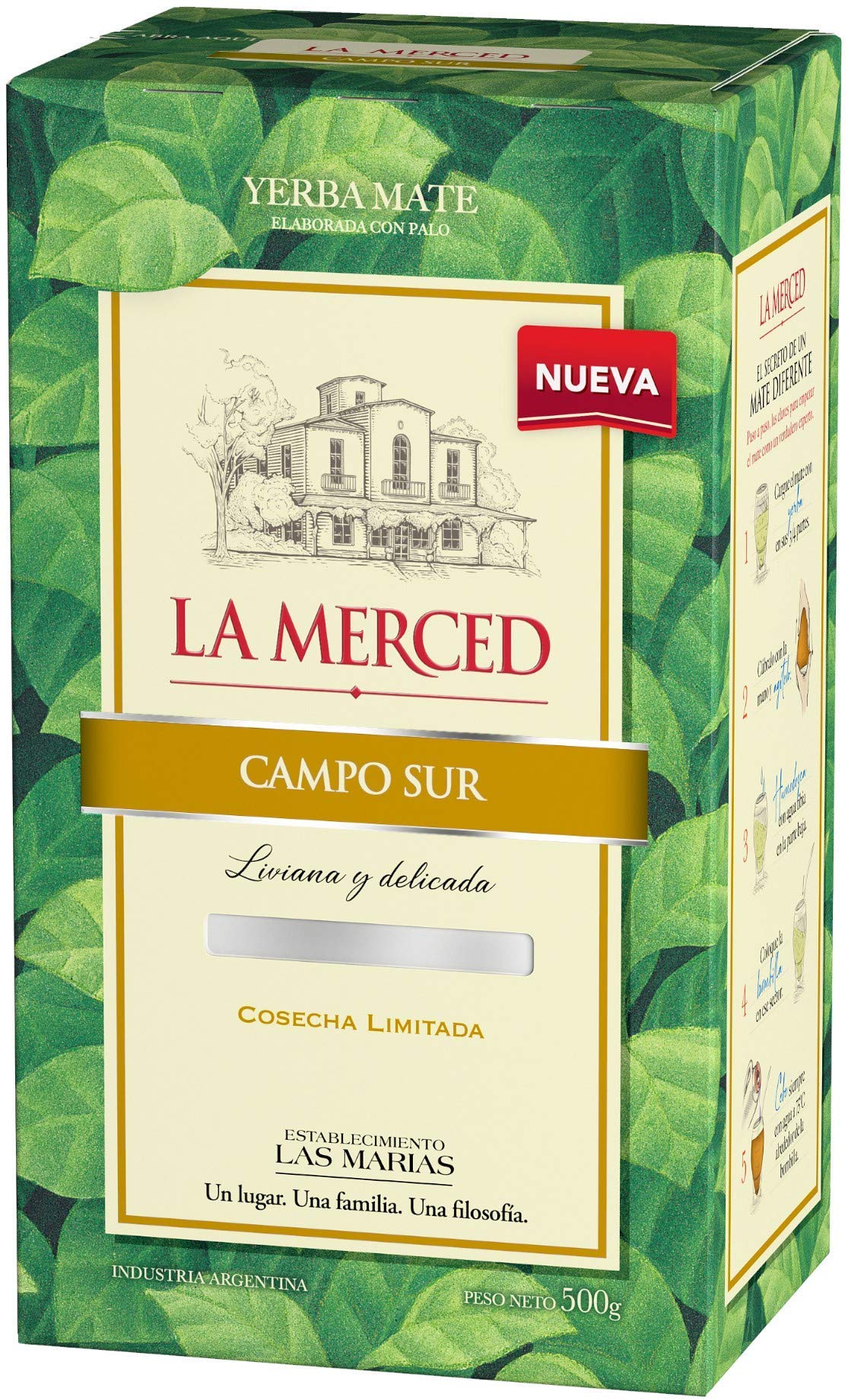 Yerbee La Merced front packaging showing two 500 g bags and clear labeling for value