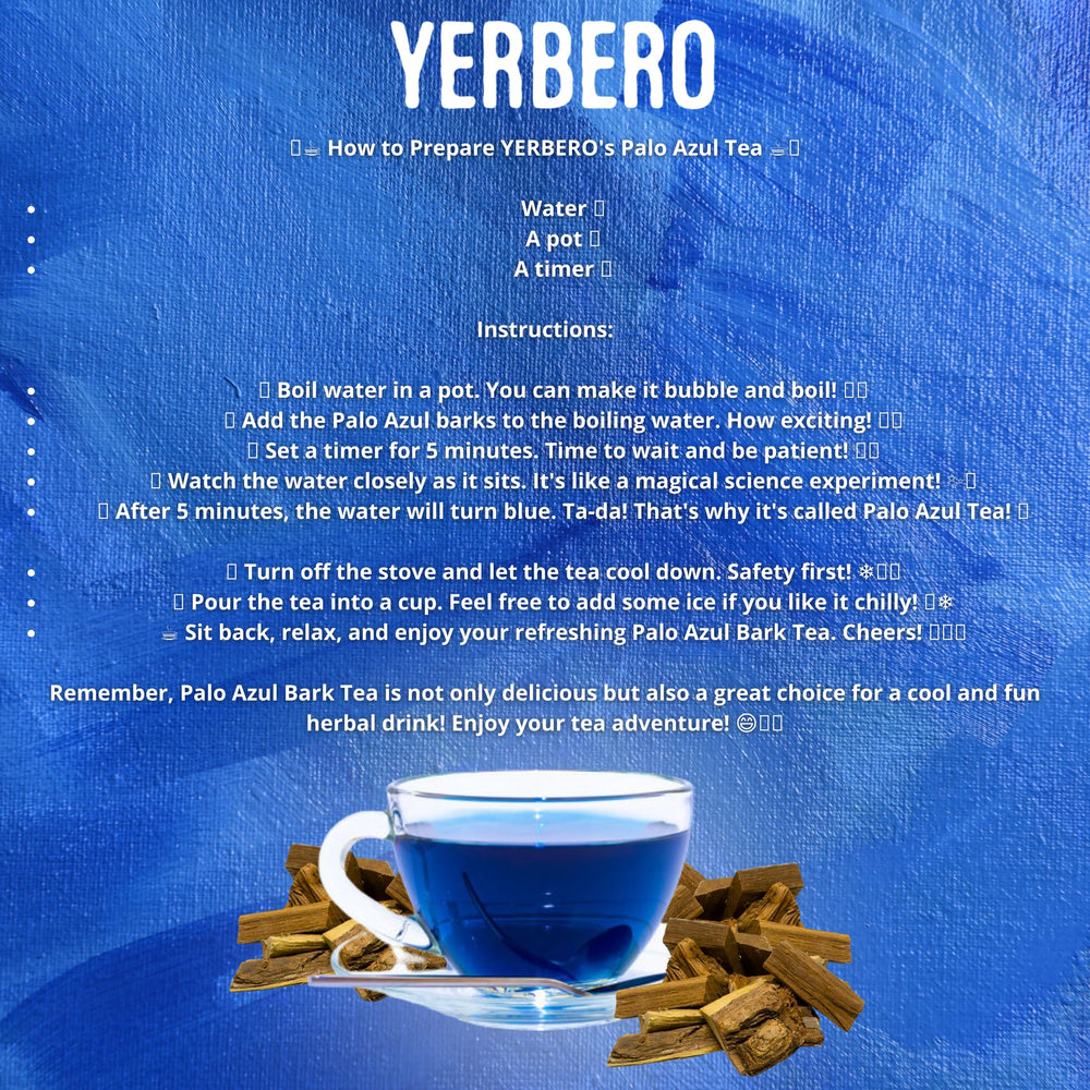 YERBERO close-up of palo azul bark texture highlighting natural quality