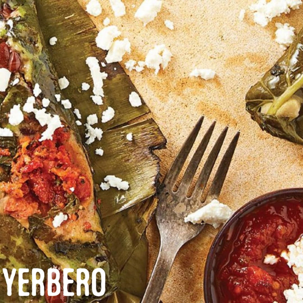 Yerbero leaves beside teaspoon for scale showing count and practical portioning