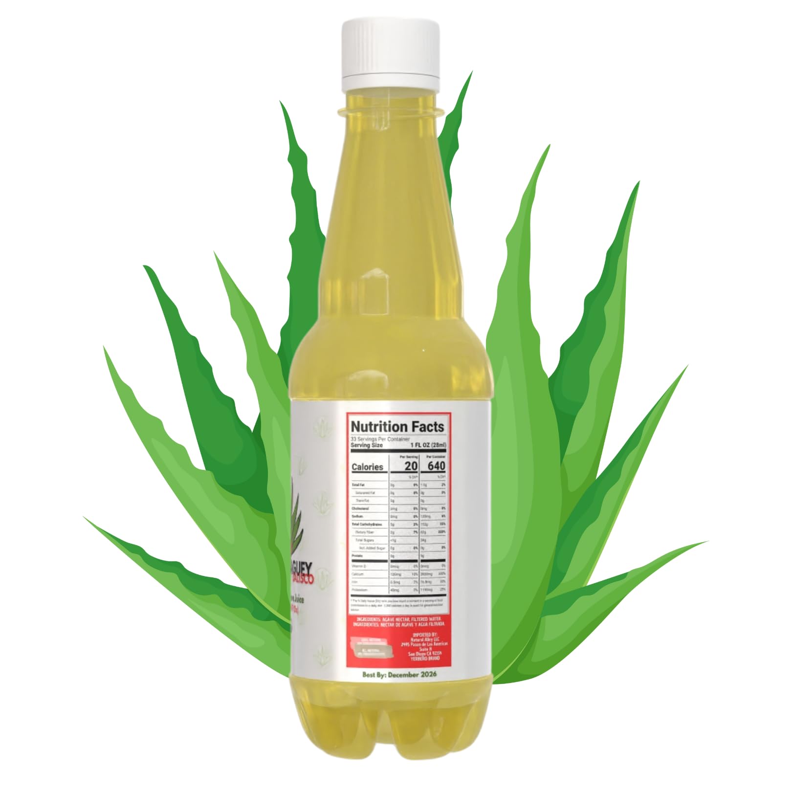 Yerbero agave juice texture close-up showing smooth consistency and natural taste benefit