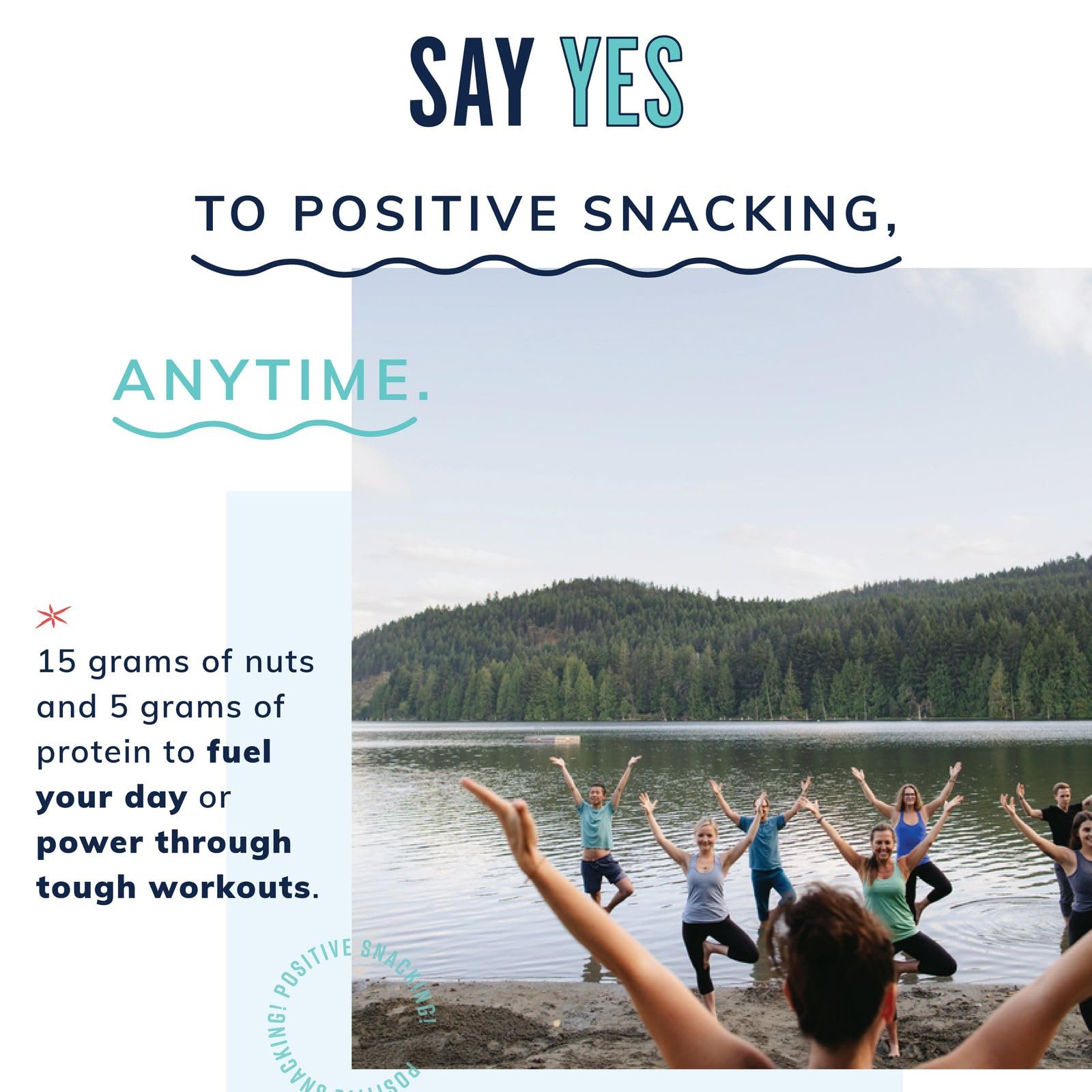 Macro shot of almonds, cashews, seeds in a YES Bar showing premium ingredients
