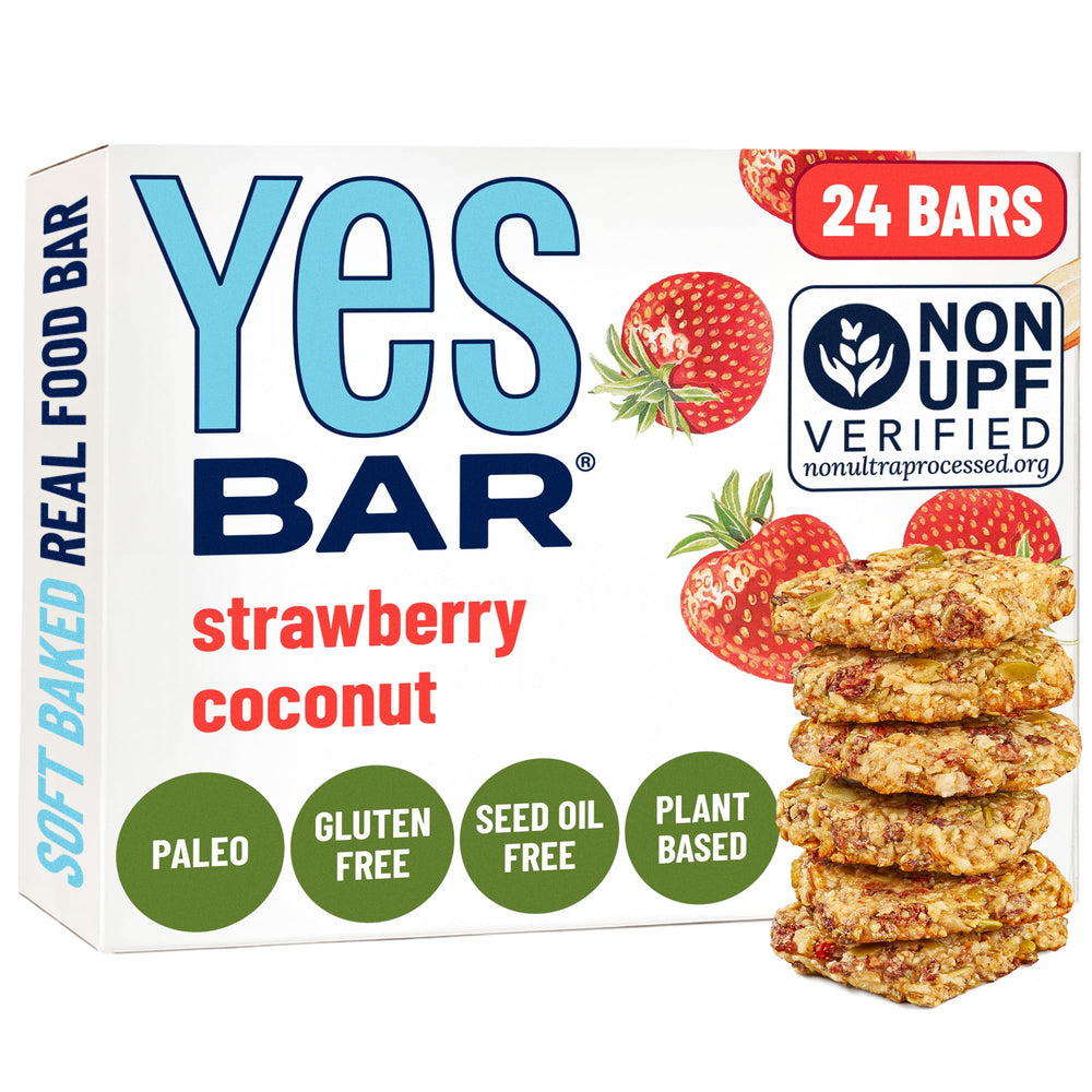 The YES Bar front packaging showing flavor and benefits for grab-and-go convenience