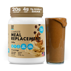 Yes You Can! front packaging showing coffee meal shake, convenient nutrition