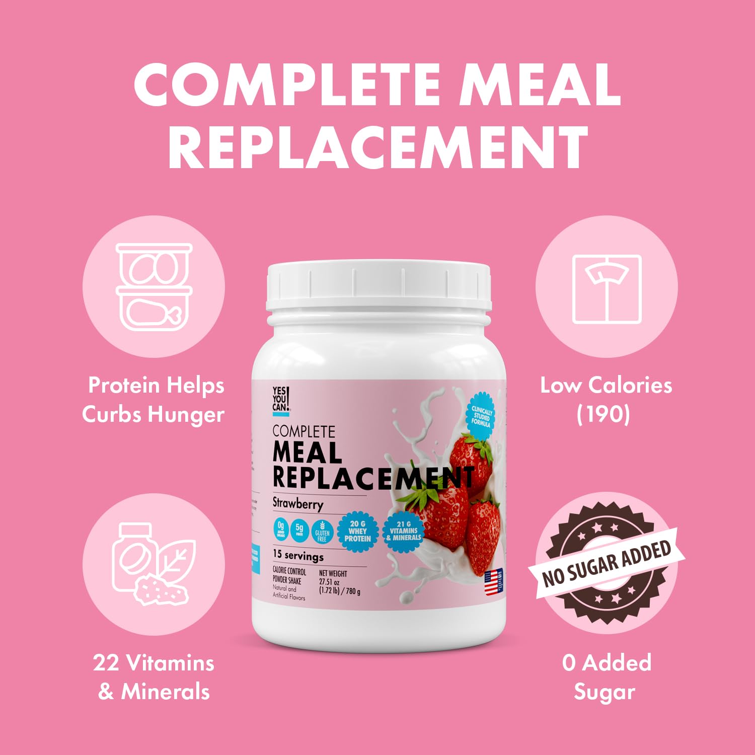 Yes You Can! shake mixed in bottle demonstrating quick preparation benefit