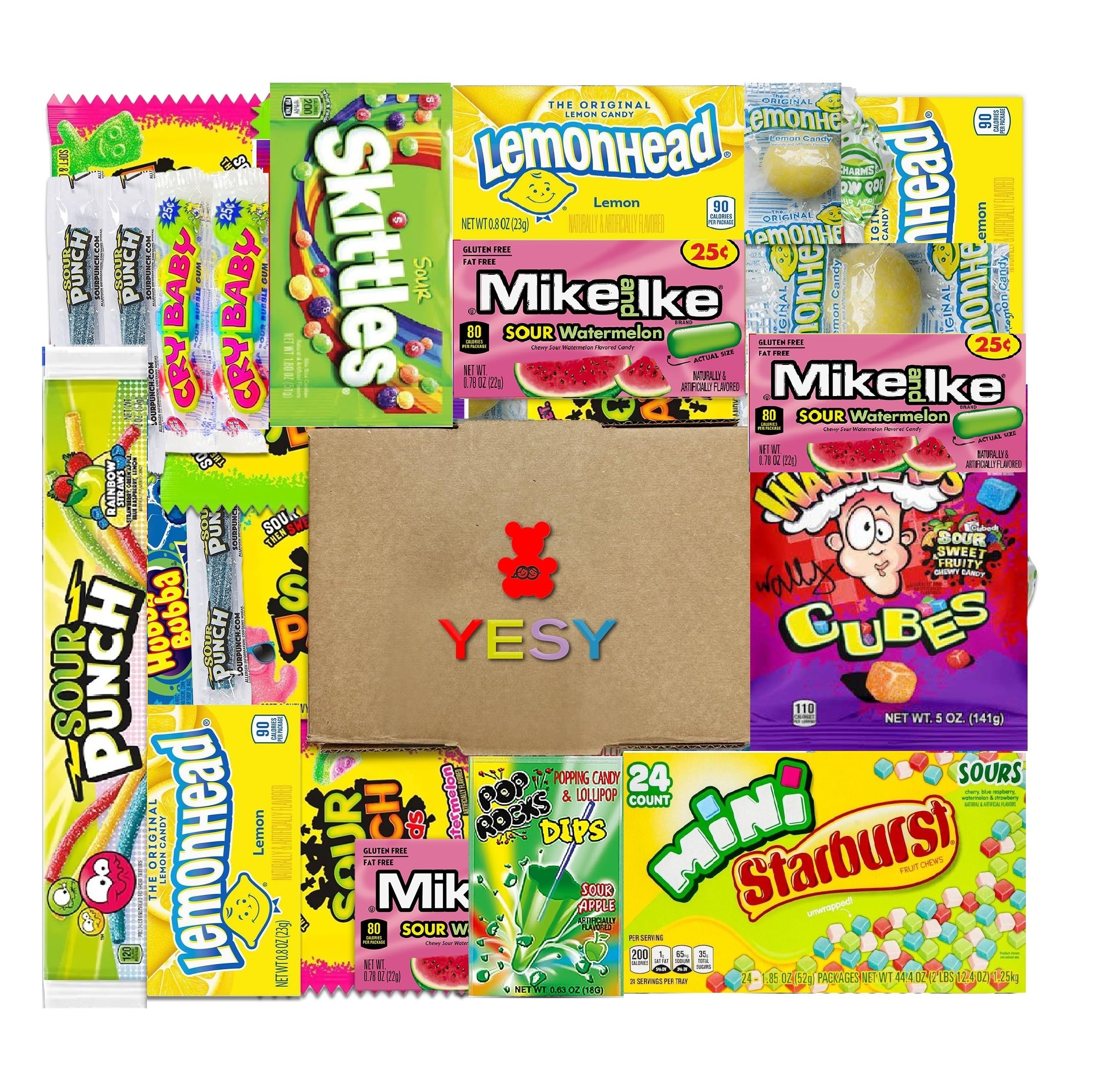YESY front packaging box showing 30-count sour variety, great for gifting